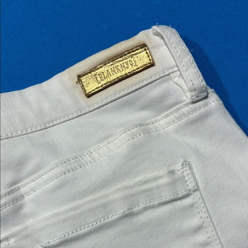 Blank NYC White Frayed Hem Denim Shorts - Picture 11 of 14
